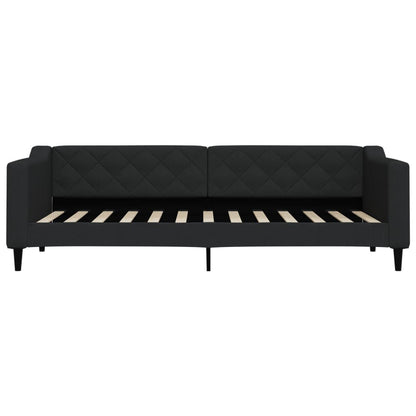 Slaapbank 80x200 cm stof zwart 80 x 200 cm Zwart