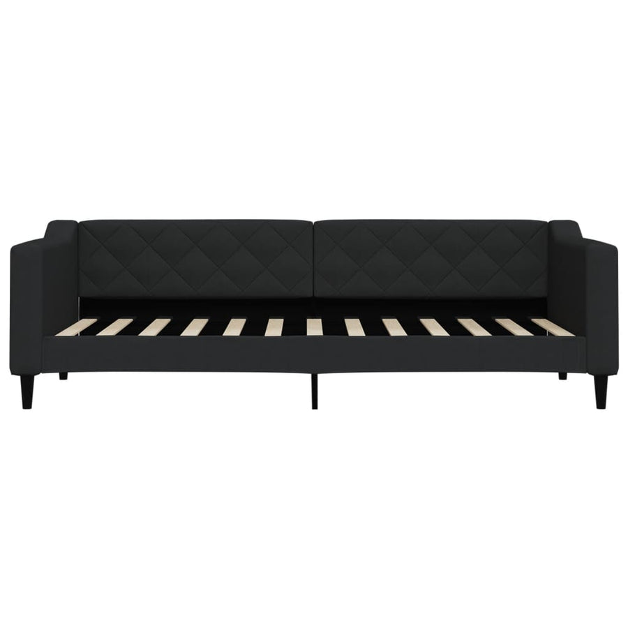 Slaapbank 80x200 cm stof zwart 80 x 200 cm Zwart