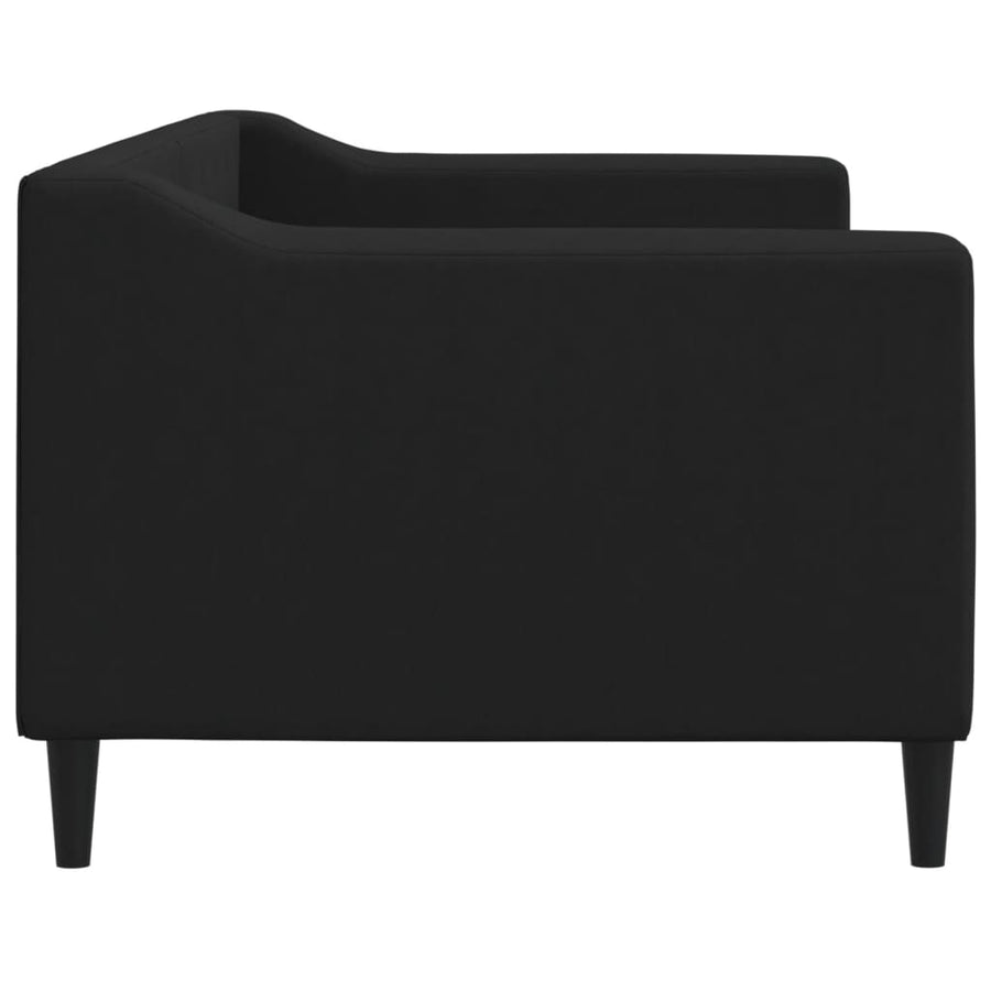 Slaapbank 80x200 cm stof zwart 80 x 200 cm Zwart