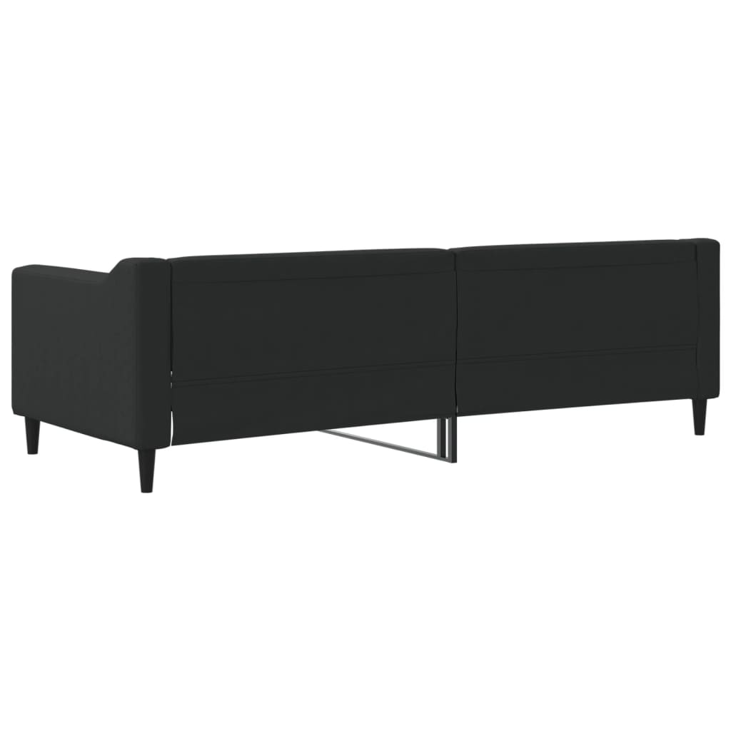 Slaapbank 80x200 cm stof zwart 80 x 200 cm Zwart