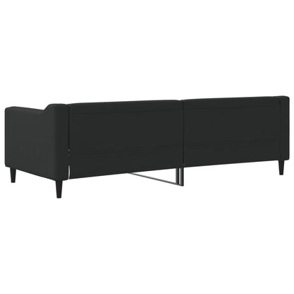 Slaapbank 80x200 cm stof zwart 80 x 200 cm Zwart
