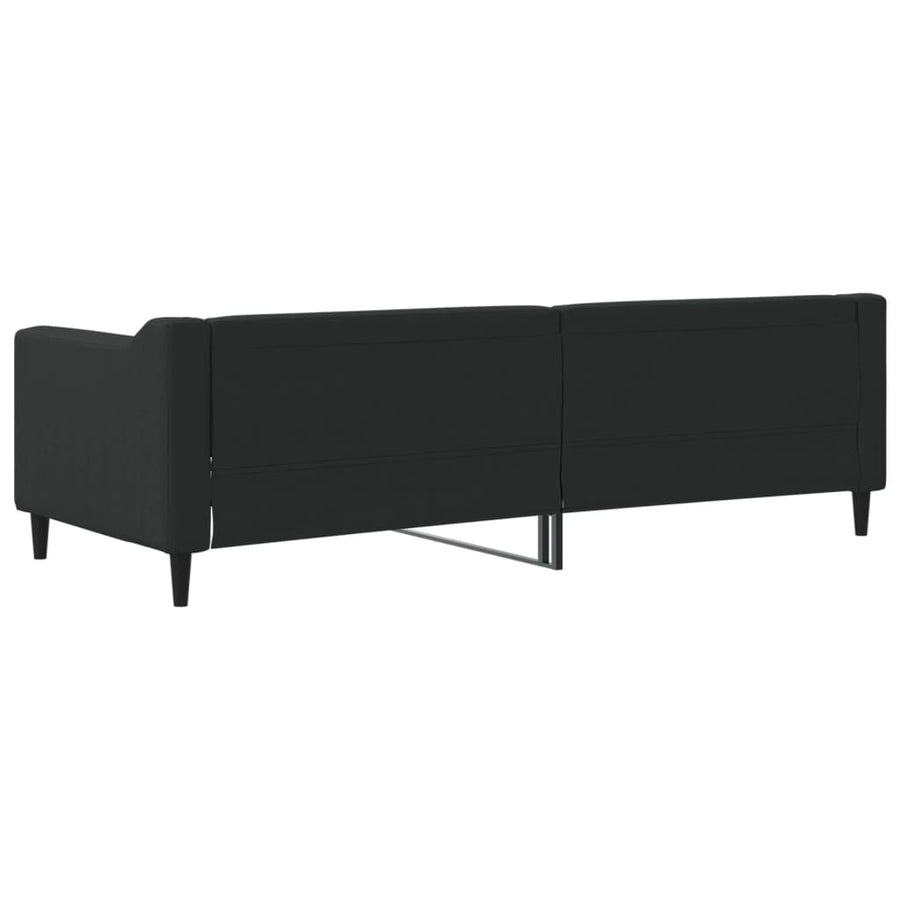 Slaapbank 80x200 cm stof zwart 80 x 200 cm Zwart