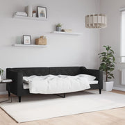 Slaapbank 80x200 cm stof zwart