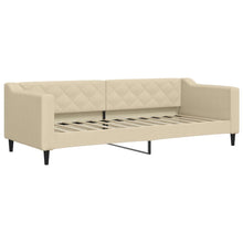 Slaapbank 80x200 cm stof crèmekleurig 80 x 200 cm Crème zonder matras
