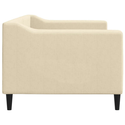Slaapbank 80x200 cm stof crèmekleurig 80 x 200 cm Crème zonder matras