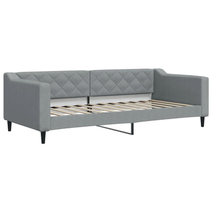 Slaapbank 90x200 cm stof lichtgrijs 90 x 200 cm Lichtgrijs zonder matras