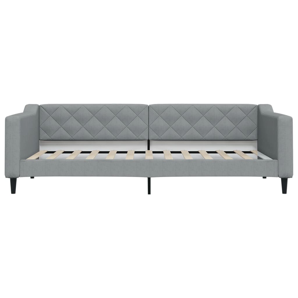 Slaapbank 90x200 cm stof lichtgrijs 90 x 200 cm Lichtgrijs zonder matras