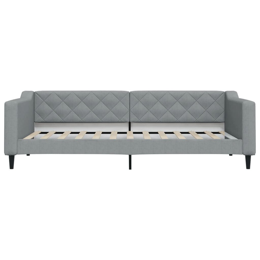 Slaapbank 90x200 cm stof lichtgrijs 90 x 200 cm Lichtgrijs zonder matras