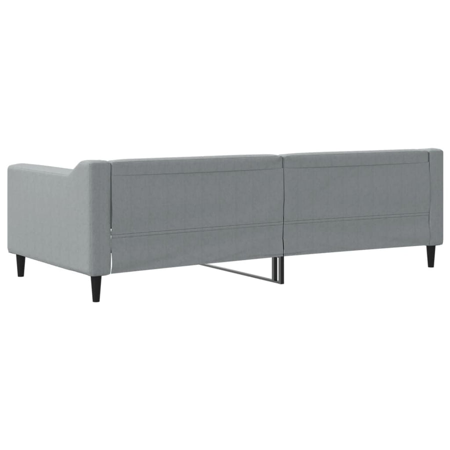 Slaapbank 90x200 cm stof lichtgrijs 90 x 200 cm Lichtgrijs zonder matras