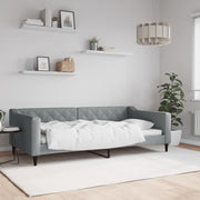 Slaapbank 100x200 cm stof lichtgrijs