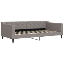 Slaapbank 100x200 cm stof taupe 100 x 200 cm Taupe zonder matras