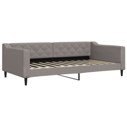 Slaapbank 100x200 cm stof taupe 100 x 200 cm Taupe zonder matras