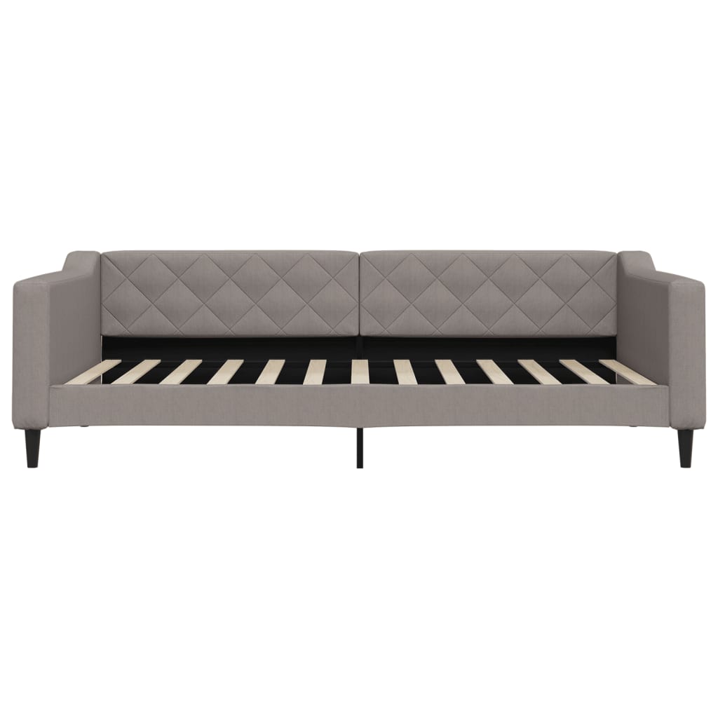 Slaapbank 100x200 cm stof taupe 100 x 200 cm Taupe zonder matras