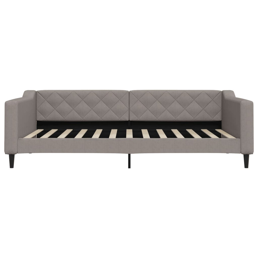 Slaapbank 100x200 cm stof taupe 100 x 200 cm Taupe zonder matras