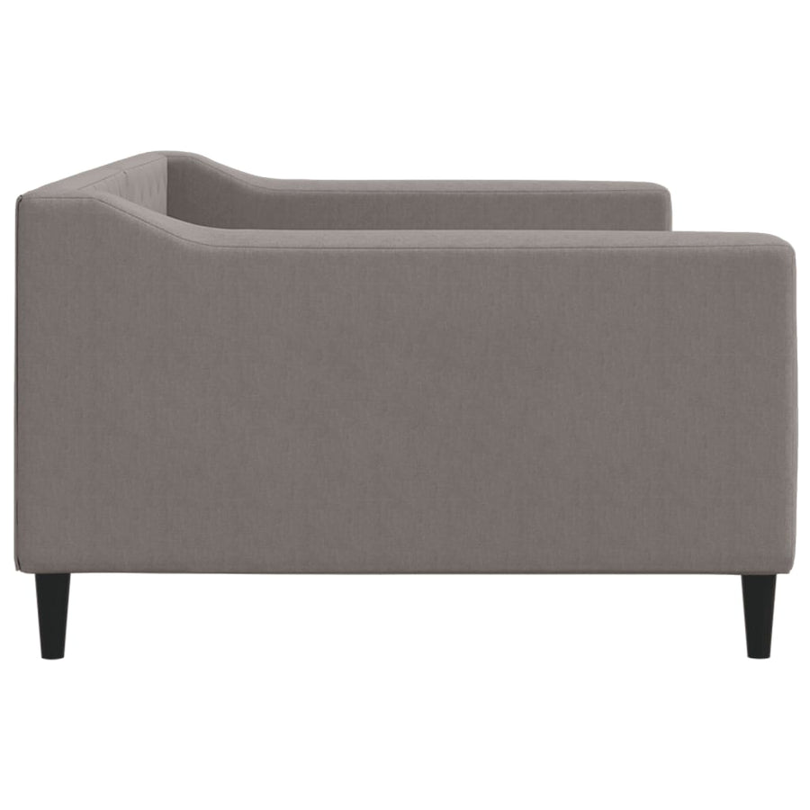 Slaapbank 100x200 cm stof taupe 100 x 200 cm Taupe zonder matras