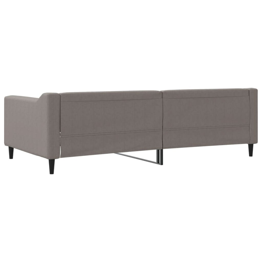 Slaapbank 100x200 cm stof taupe 100 x 200 cm Taupe zonder matras