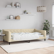Slaapbank 100x200 cm stof crème