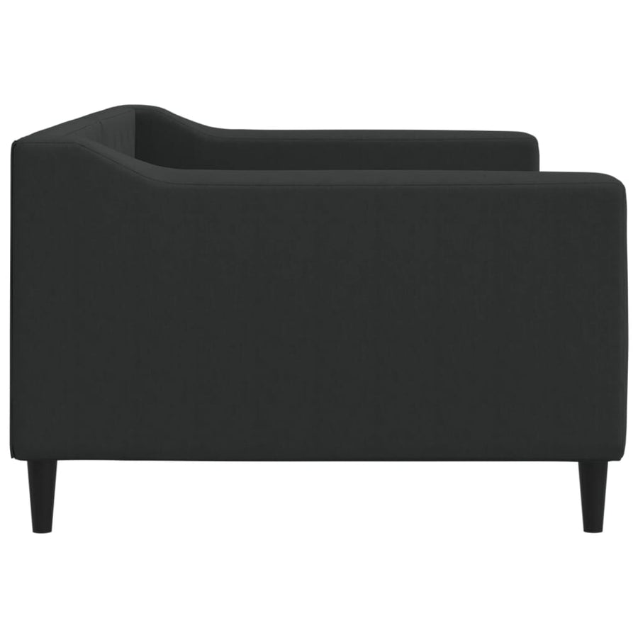 Slaapbank 90x190 cm stof zwart 90 x 190 cm Zwart