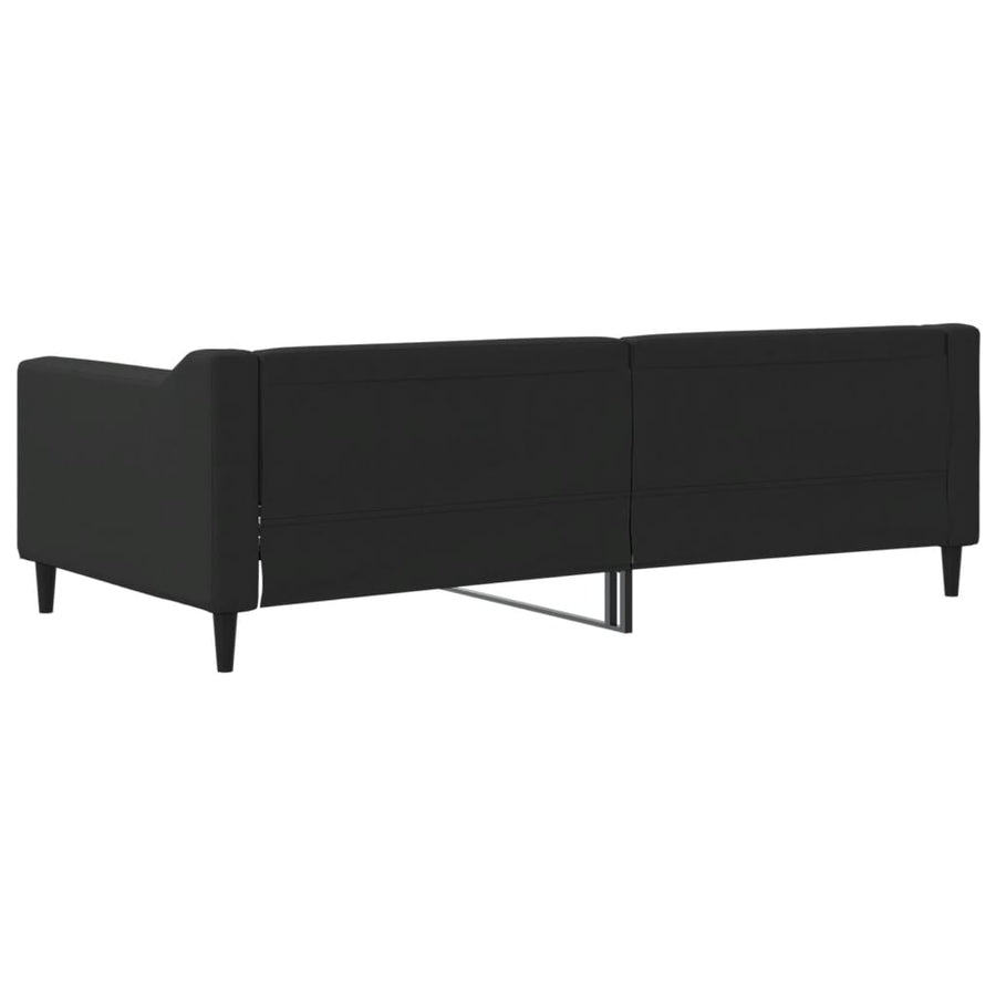 Slaapbank 90x190 cm stof zwart 90 x 190 cm Zwart