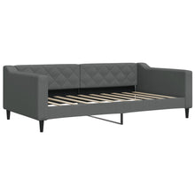 Slaapbank 100x190 cm stof donkergrijs