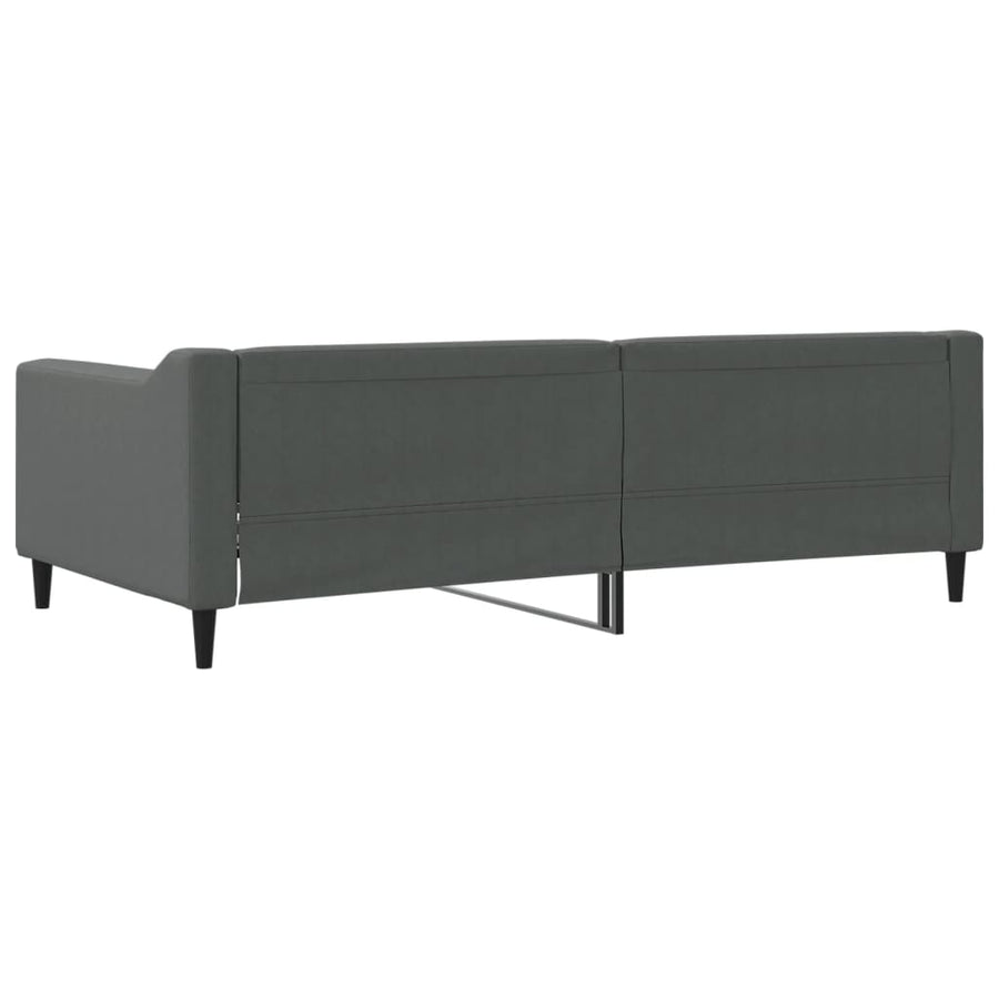 Slaapbank 100x190 cm stof donkergrijs