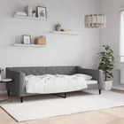 Sofa bed 100x190 cm dark grey fabric