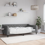 Slaapbank 100x190 cm stof donkergrijs