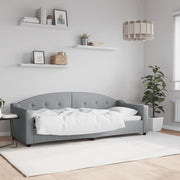Slaapbank 80x200 cm stof lichtgrijs