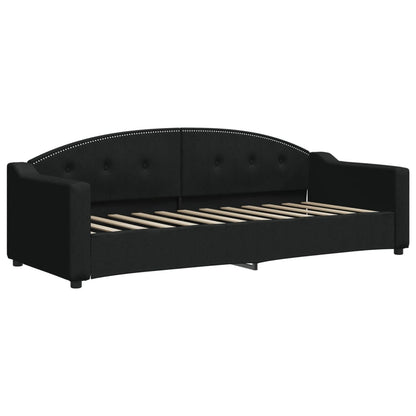 Slaapbank Stof 80 x 200 cm Zwart zonder matras