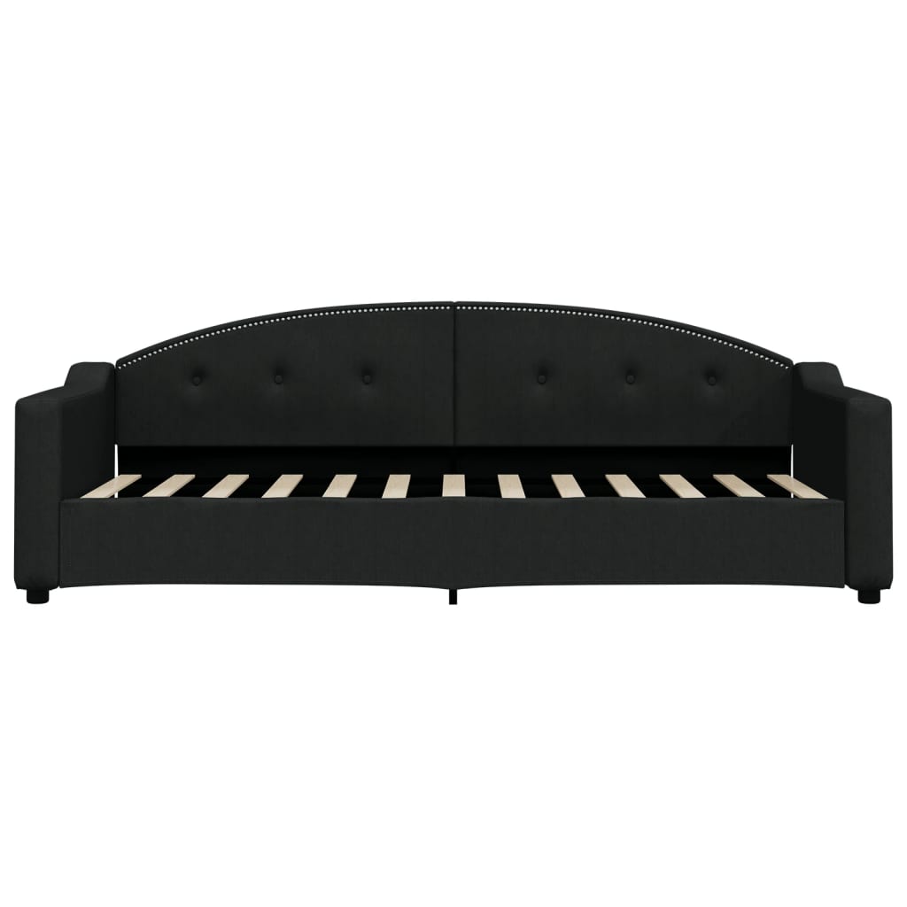 Slaapbank Stof 80 x 200 cm Zwart zonder matras