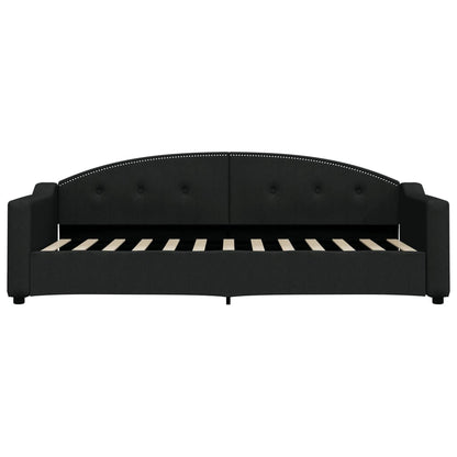 Slaapbank Stof 80 x 200 cm Zwart zonder matras