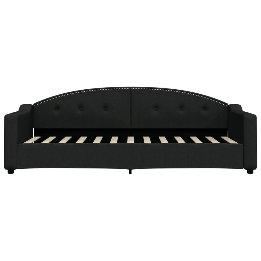 Slaapbank Stof 80 x 200 cm Zwart zonder matras