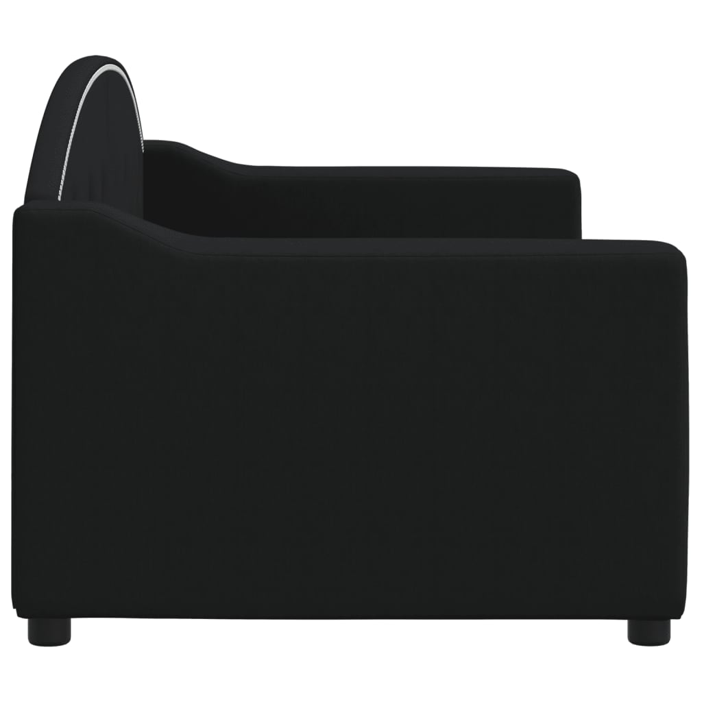 Slaapbank Stof 80 x 200 cm Zwart zonder matras