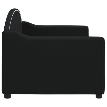 Slaapbank Stof 80 x 200 cm Zwart zonder matras