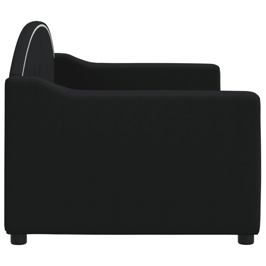 Slaapbank Stof 80 x 200 cm Zwart zonder matras