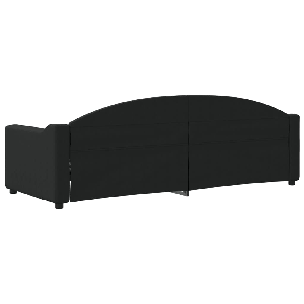 Slaapbank Stof 80 x 200 cm Zwart zonder matras