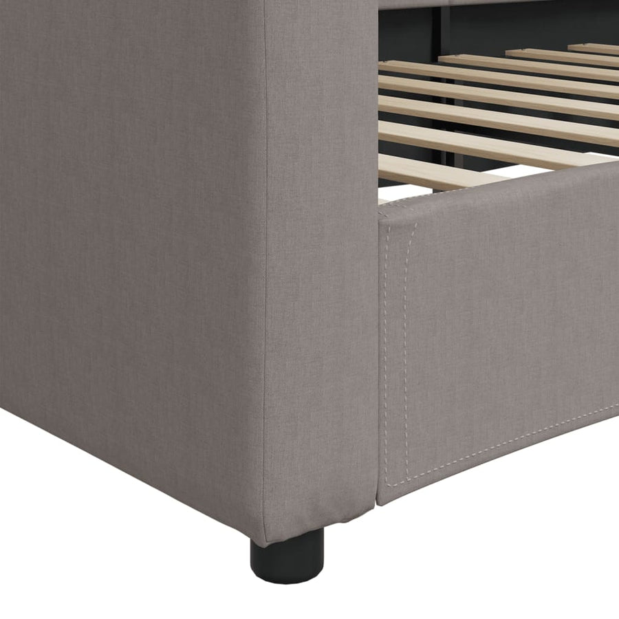 Slaapbank Stof 80 x 200 cm Taupe zonder matras
