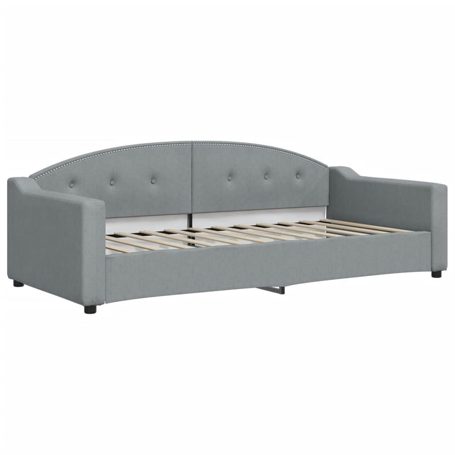 Slaapbank Stof 90 x 200 cm Lichtgrijs zonder matras
