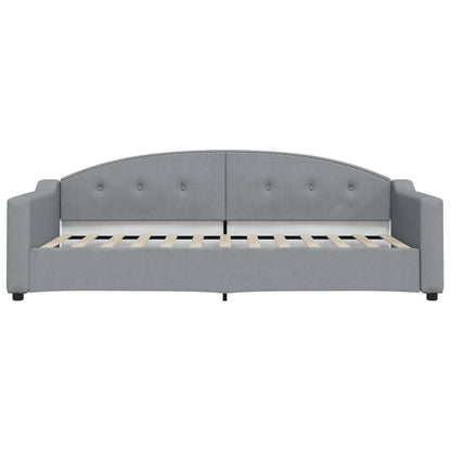 Slaapbank Stof 90 x 200 cm Lichtgrijs zonder matras
