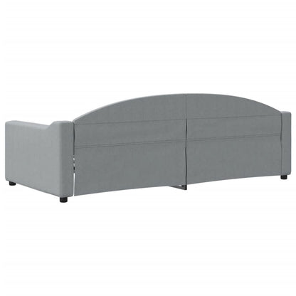 Slaapbank Stof 90 x 200 cm Lichtgrijs zonder matras
