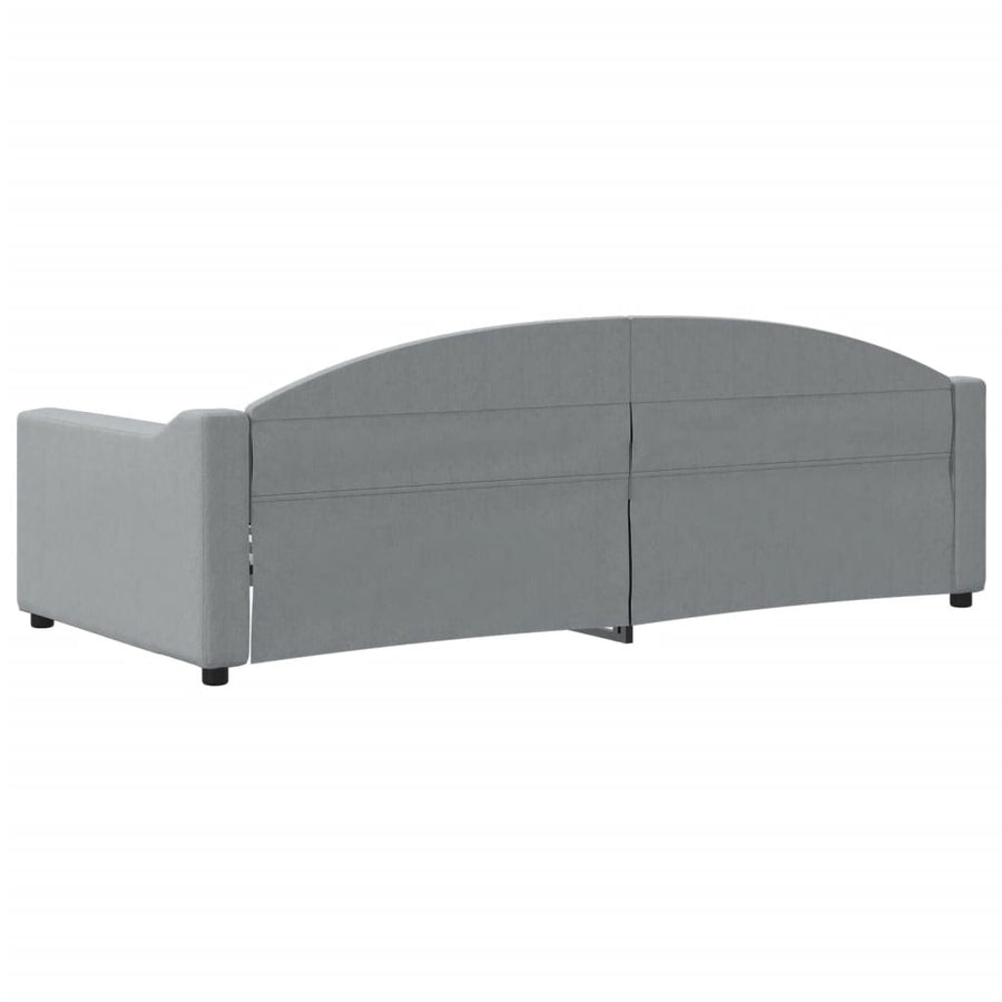 Slaapbank Stof 90 x 200 cm Lichtgrijs zonder matras