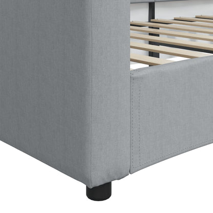 Slaapbank Stof 90 x 200 cm Lichtgrijs zonder matras