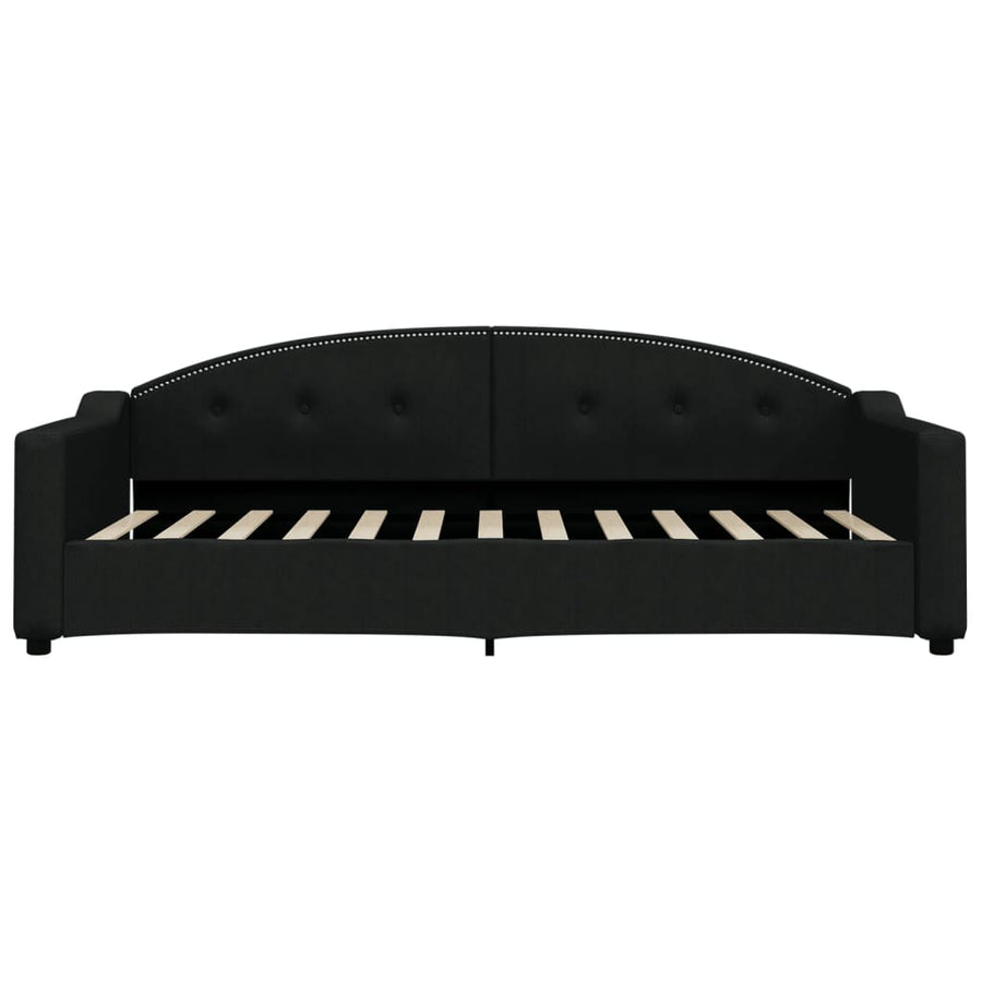 Slaapbank Stof 90 x 200 cm Zwart zonder matras