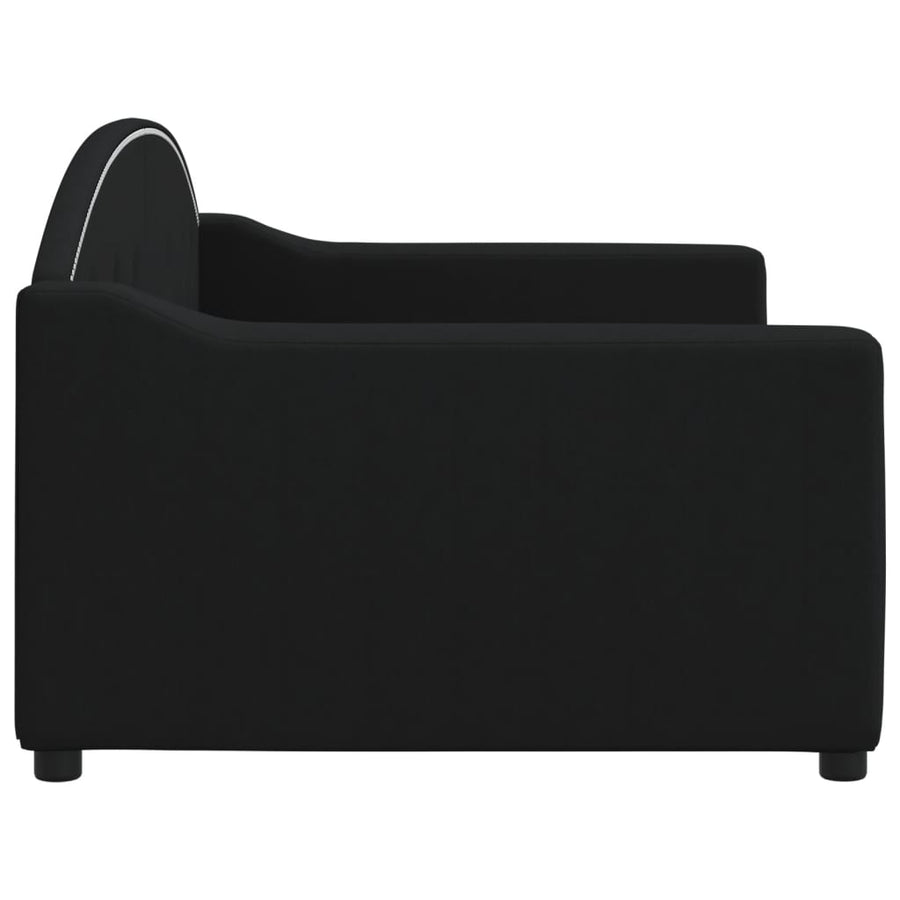 Slaapbank Stof 90 x 200 cm Zwart zonder matras