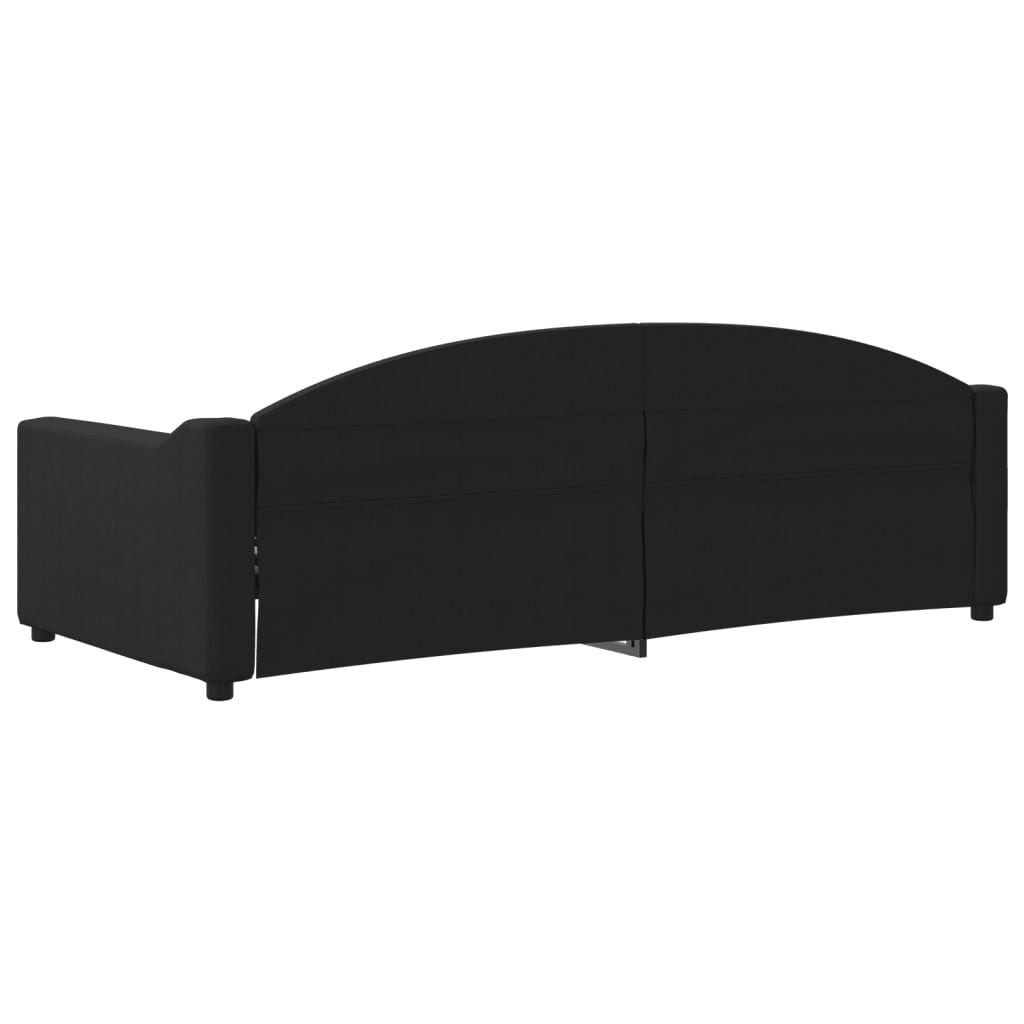 Slaapbank Stof 90 x 200 cm Zwart zonder matras