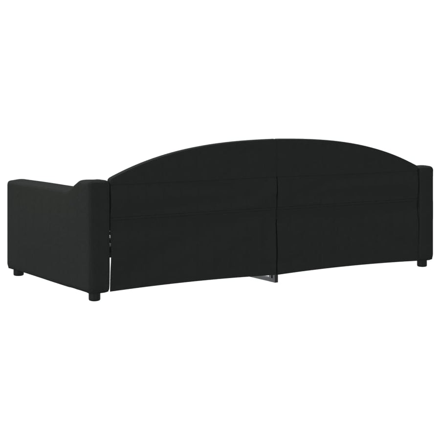 Slaapbank Stof 90 x 200 cm Zwart zonder matras
