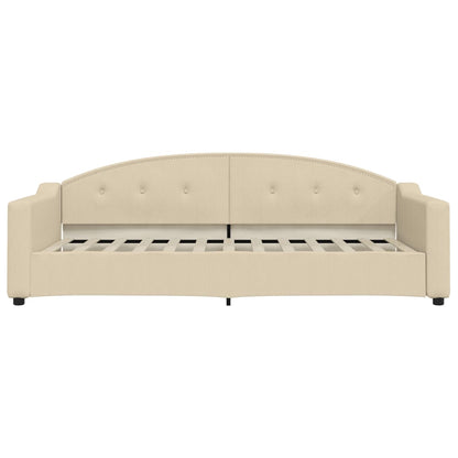 Slaapbank Stof Kleurig 90 x 200 cm Crème zonder matras