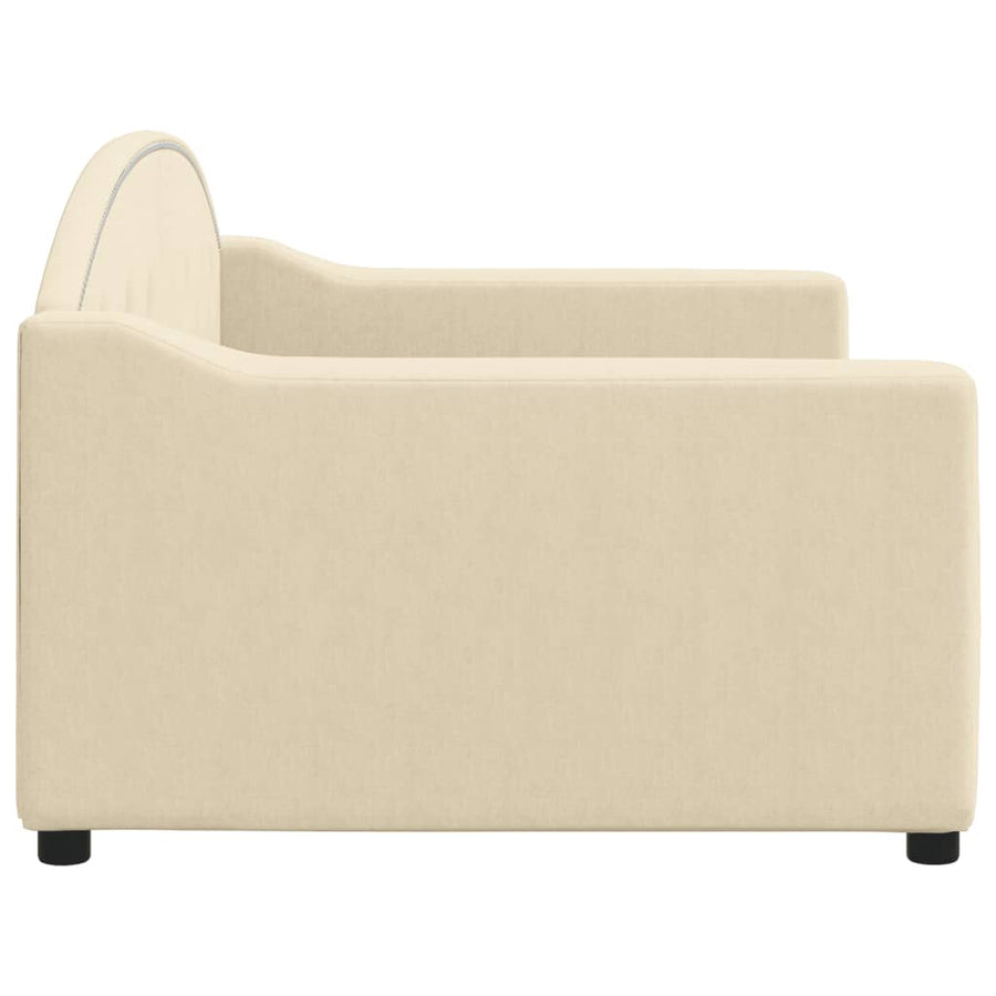 Slaapbank Stof Kleurig 90 x 200 cm Crème zonder matras