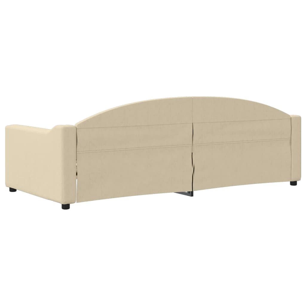 Slaapbank Stof Kleurig 90 x 200 cm Crème zonder matras