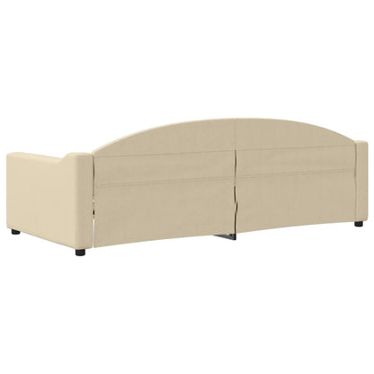 Slaapbank Stof Kleurig 90 x 200 cm Crème zonder matras